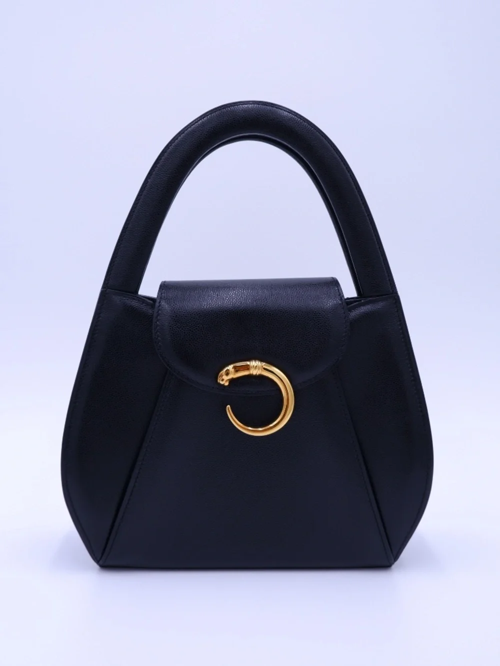 Vintage CARTIER Panthere Black Caviar Top Handle — 1995 - Picture 5 of 15